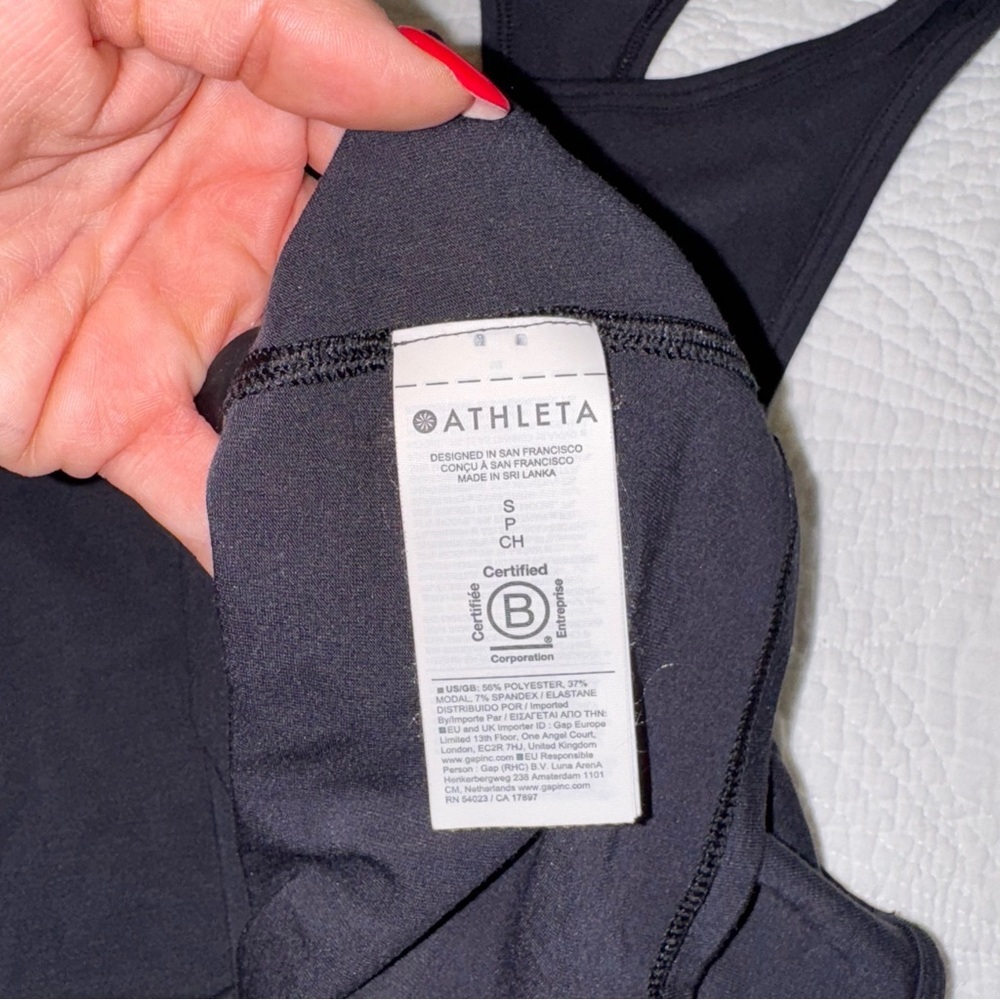 Athleta Black Racerback Tank Top - Picture 3 of 4